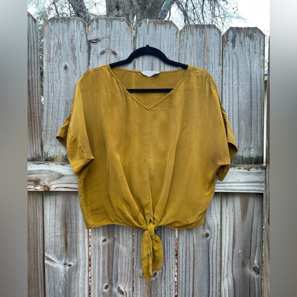 Everlane Tie Front Blouse
